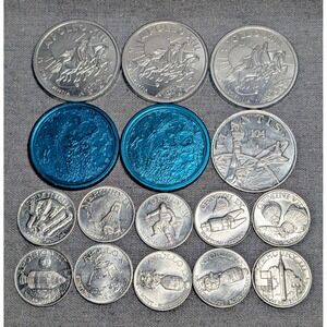 Lot of 16 NASA Space Souvenir Coins Tokens Medallions POGS Apollo Gemini Mercury